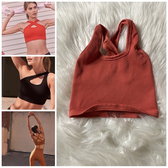 Free People Happiness Runs Convertible Tank in Burnt Orange - Picture 1 of 12